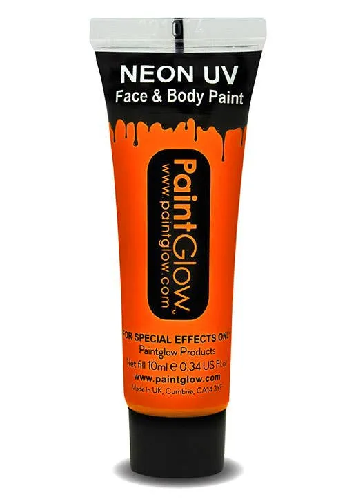 Face and Body UV Reactive Cream Makeup - Neon Orange