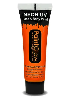 Face and Body UV Reactive Cream Makeup - Neon Orange