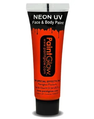 Face and Body UV Reactive Cream Makeup - Neon Red