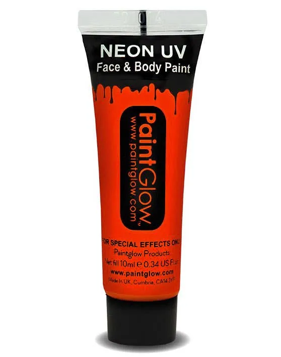 Face and Body UV Reactive Cream Makeup - Neon Red