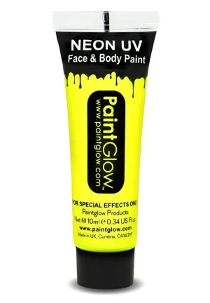 Face and Body UV Reactive Cream Makeup - Neon Yellow