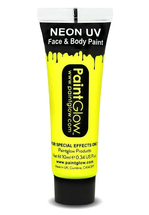 Face and Body UV Reactive Cream Makeup - Neon Yellow
