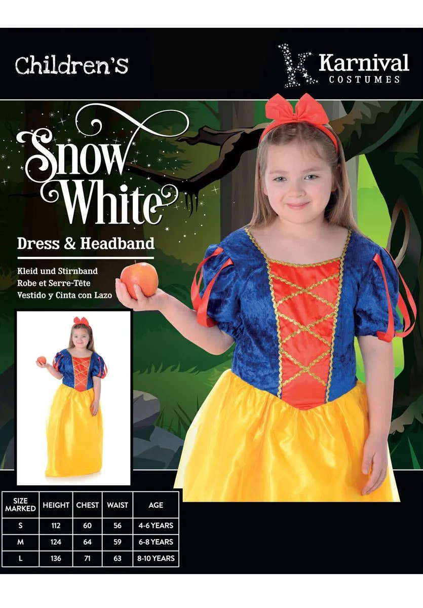 Fairytale Snow White Girls Costume