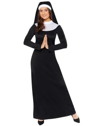 Faithfull Plus Size Black and White Womens Holy Nun Costume