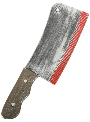 Fake Bloody 29cm Cleaver Knife Halloween Costume Weapon
