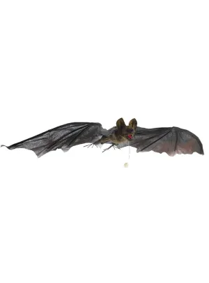 Fake Flying Bat with Light Up Eyes Halloween Decoration