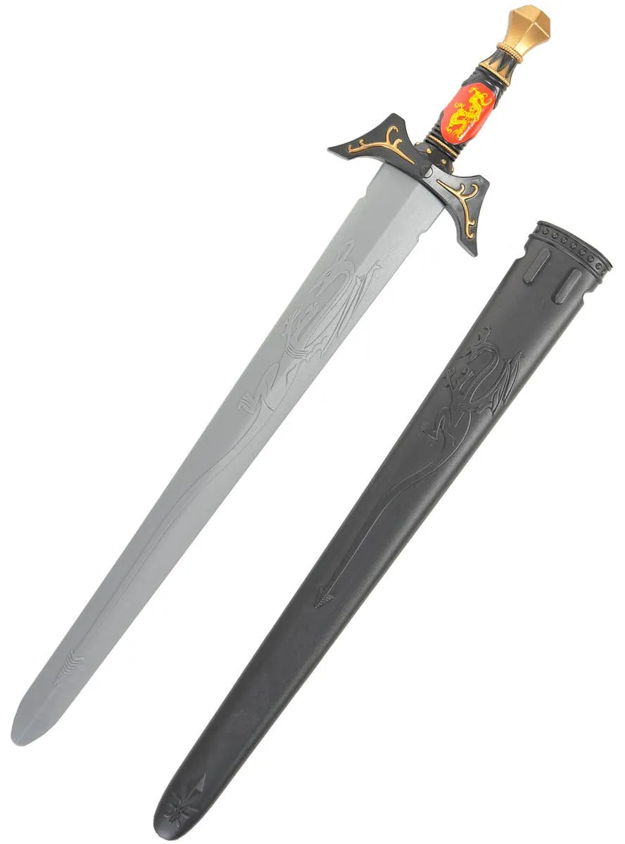 Fake Medieval Knight Broadsword and Scabbard Set
