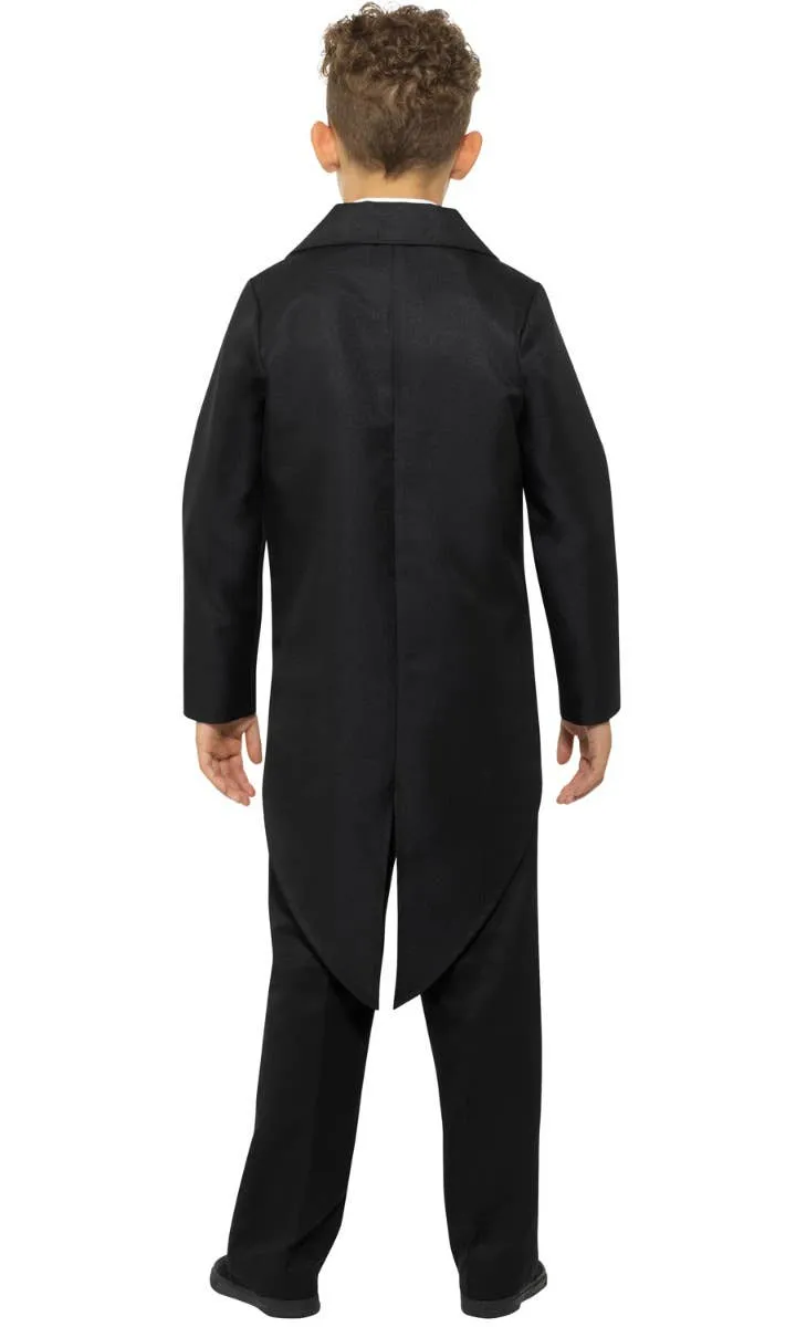 Fancy Black Tailcoat Boys Costume Jacket