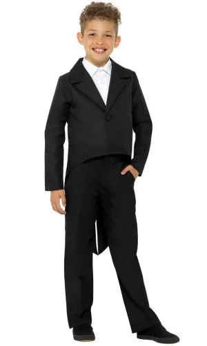 Fancy Black Tailcoat Boys Costume Jacket