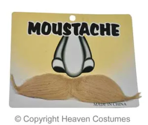 Fancy Man Novelty Blonde Stick On Moustache