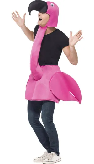 Fancy Pink Flamingo Adults Funny Animal Costume