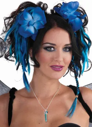 Fantasy Fairy Blue Floral Hairpiece