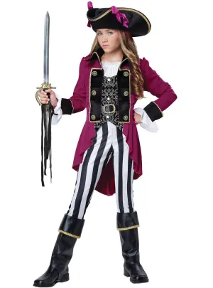 Fashion Pirate Tween Girls Fancy Dress Costume