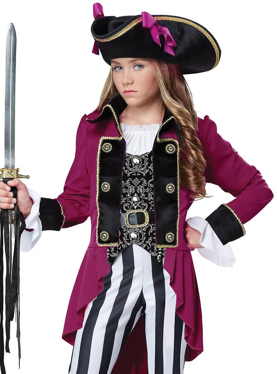 Fashion Pirate Tween Girls Fancy Dress Costume