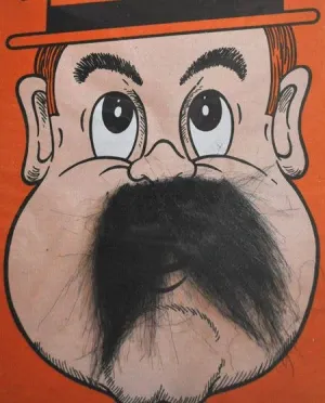 Faux Black Hair Stock On Long Moustache