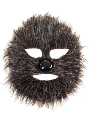 Faux Fur Dark Brown Werewolf Costume Mask