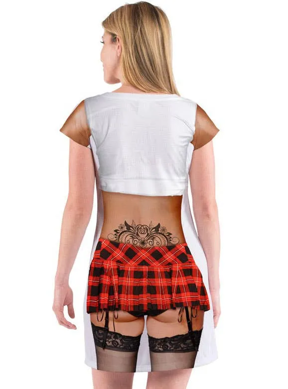 Faux Real Catholic School Girl Womens Costume Dress