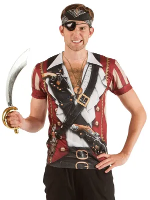 Faux Real Mens Swashbuckling Pirate Costume Top