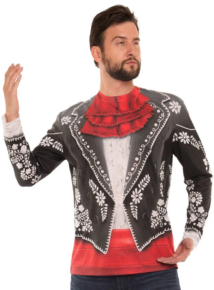 Faux Real Mexican Mariachi Mens Costume Top