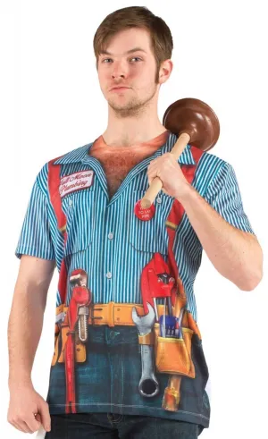 Faux Real Plumber with Tools Costume Top