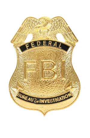 FBI Novelty Gold Costume Badge