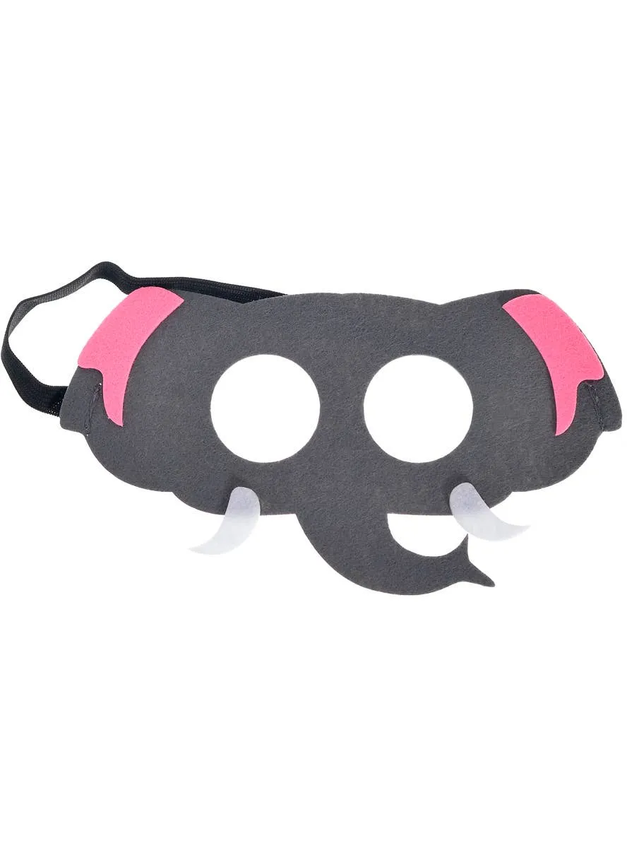 Felt Pink and Grey Kids Elephant Costume Mask