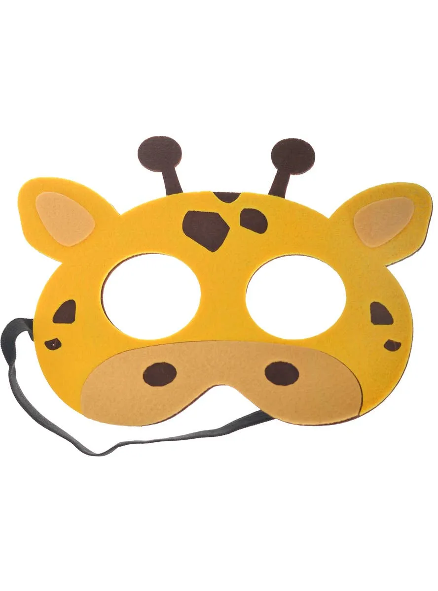 Felt Yellow and Brown Kids Giraffe Costume Mask