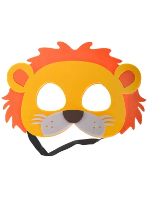 Felt Yellow and Orange Kids Lion Costume Mask