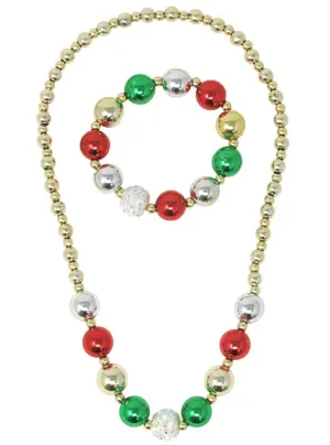 Festive Christmas Baubles Girls Costume Jewellery Set
