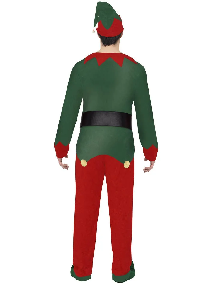 Festive Christmas Elf Mens Fancy Dress Costume