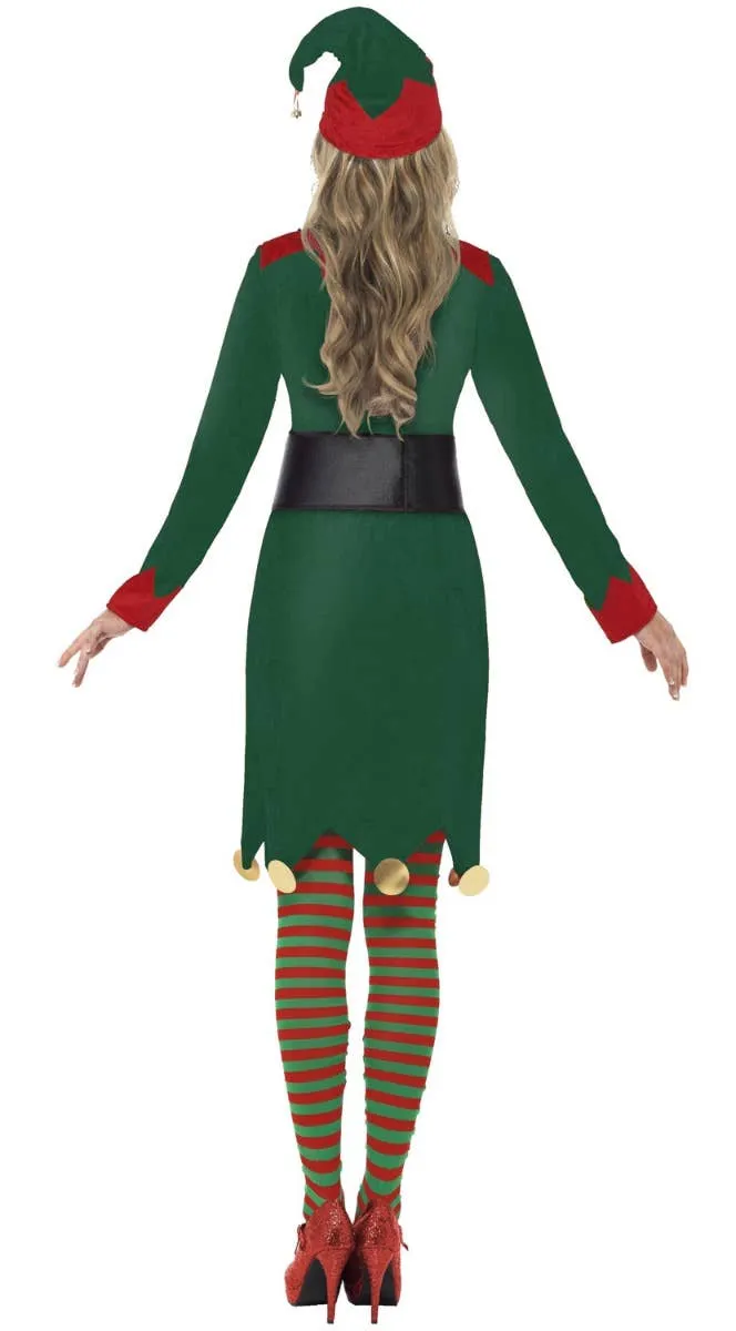 Festive Christmas Elf Womens Fancy Dress Costume