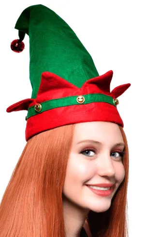 Festive Elf Adults Novelty Christmas Costume Hat