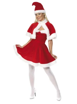 Festive Miss Santa Womens Christmas Fancy Dress Costume