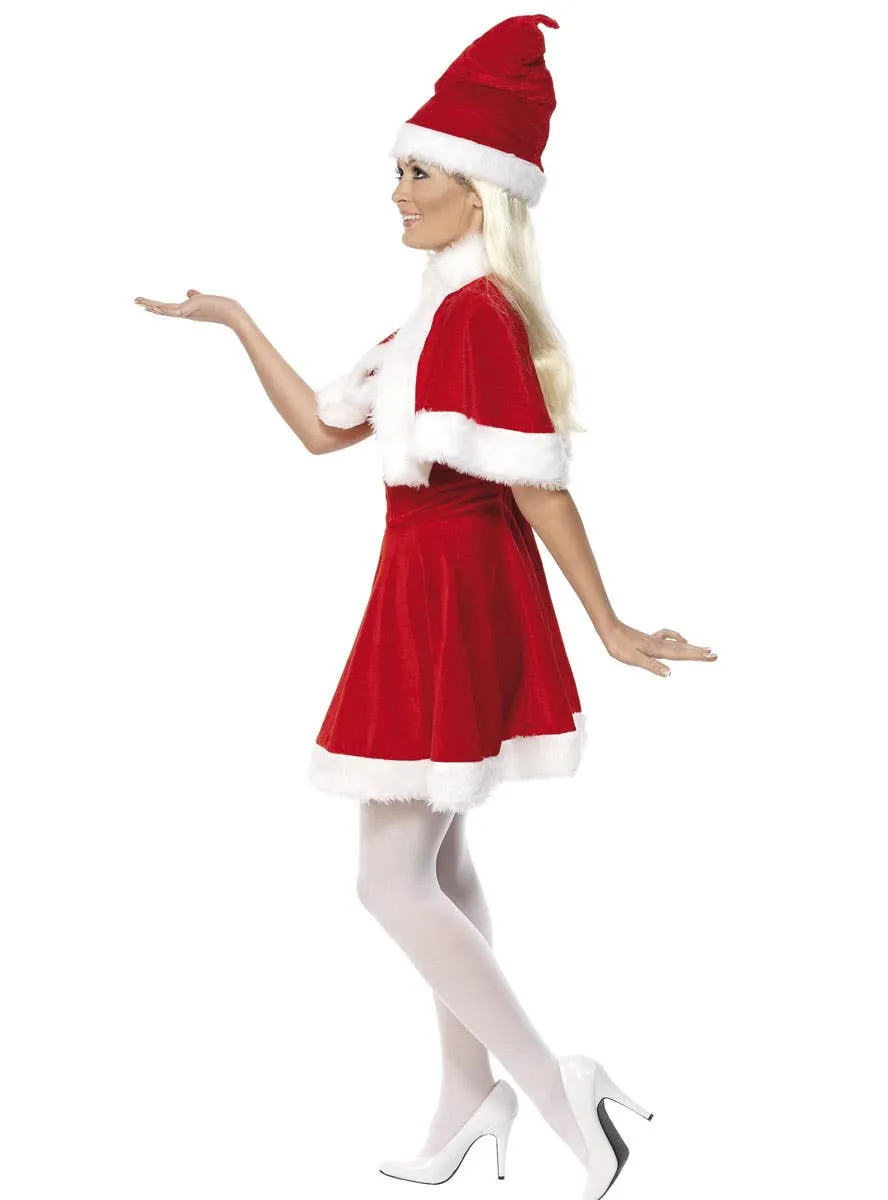 Festive Miss Santa Womens Christmas Fancy Dress Costume