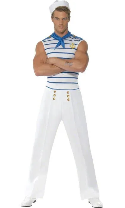 Fever Mens Sexy French Sailor Fancy Dress Costume