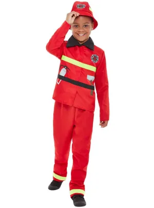 Fierce Red Fire Fighter Boys Costume