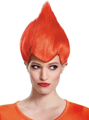 Fiery Red Unisex Adults Wacky Trollz Inspired Costume Wig