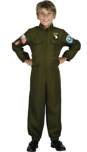 Fighter Pilot Boys Airborne Fancy Dress Costume