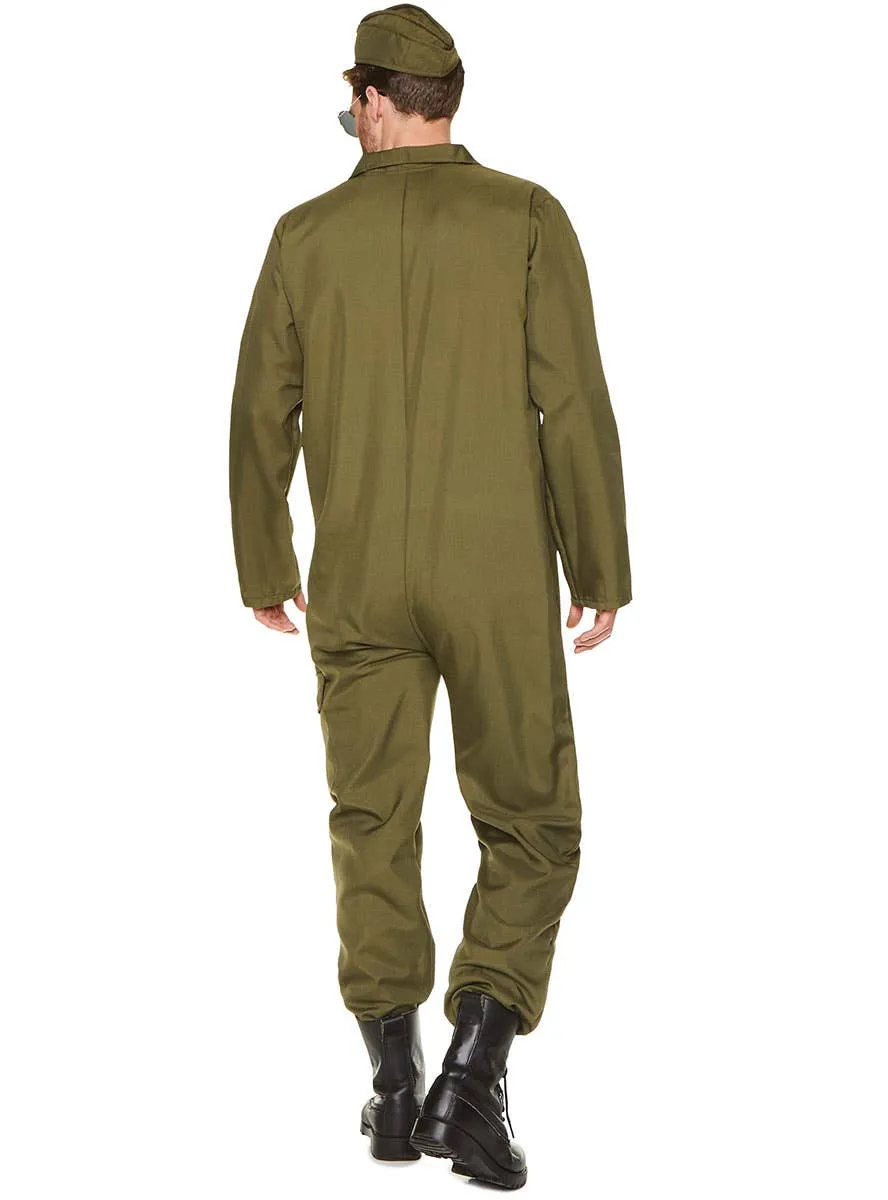 Fighter Pilot Mens Top Gun Flight Suit Costume