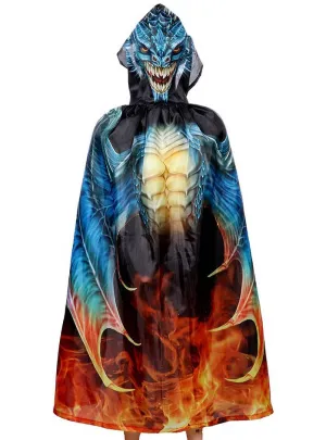 Fire and Ice Dragon Kids Costume Cape