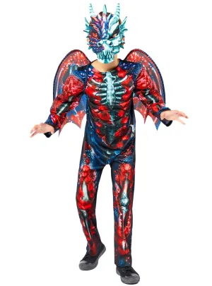 Fire and Ice Skeleton Dragon Boys Halloween Costume
