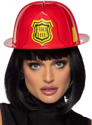 Fireman Adults Deluxe Red Costume Hat