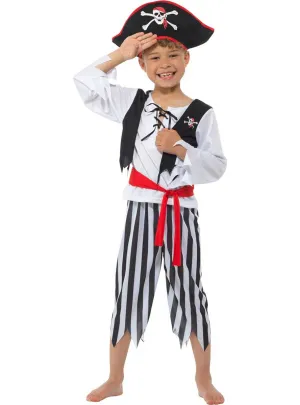 First Mate Boys Classic Pirate Fancy Dress Costume