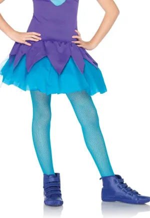 Fishnet Girls Blue Costume Stockings