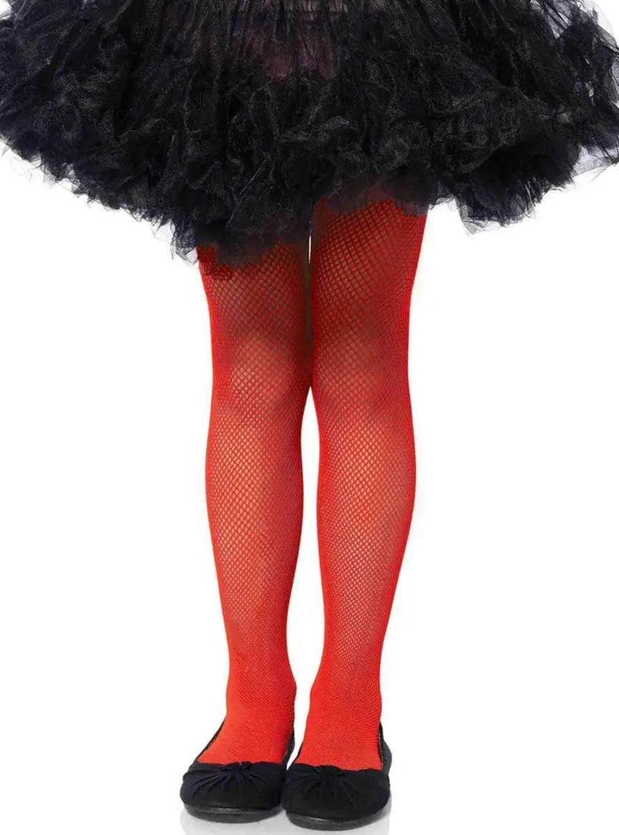 Fishnet Girls Red Costume Stockings
