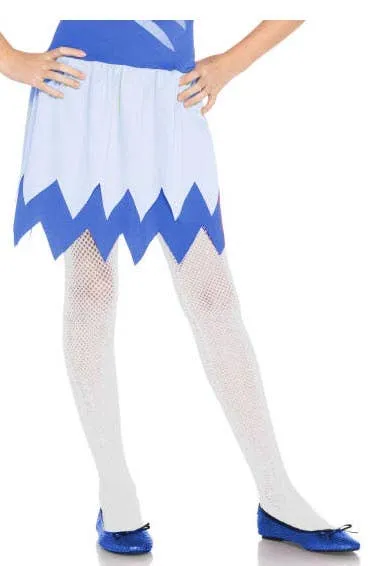 Fishnet Girls White Costume Stockings