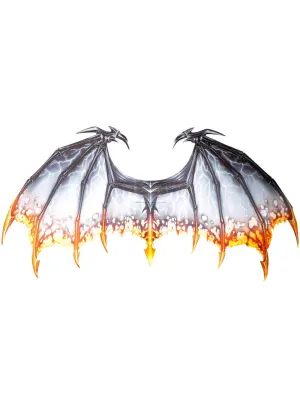 Flame Tipped 90cm Storm Dragon Costume Wings