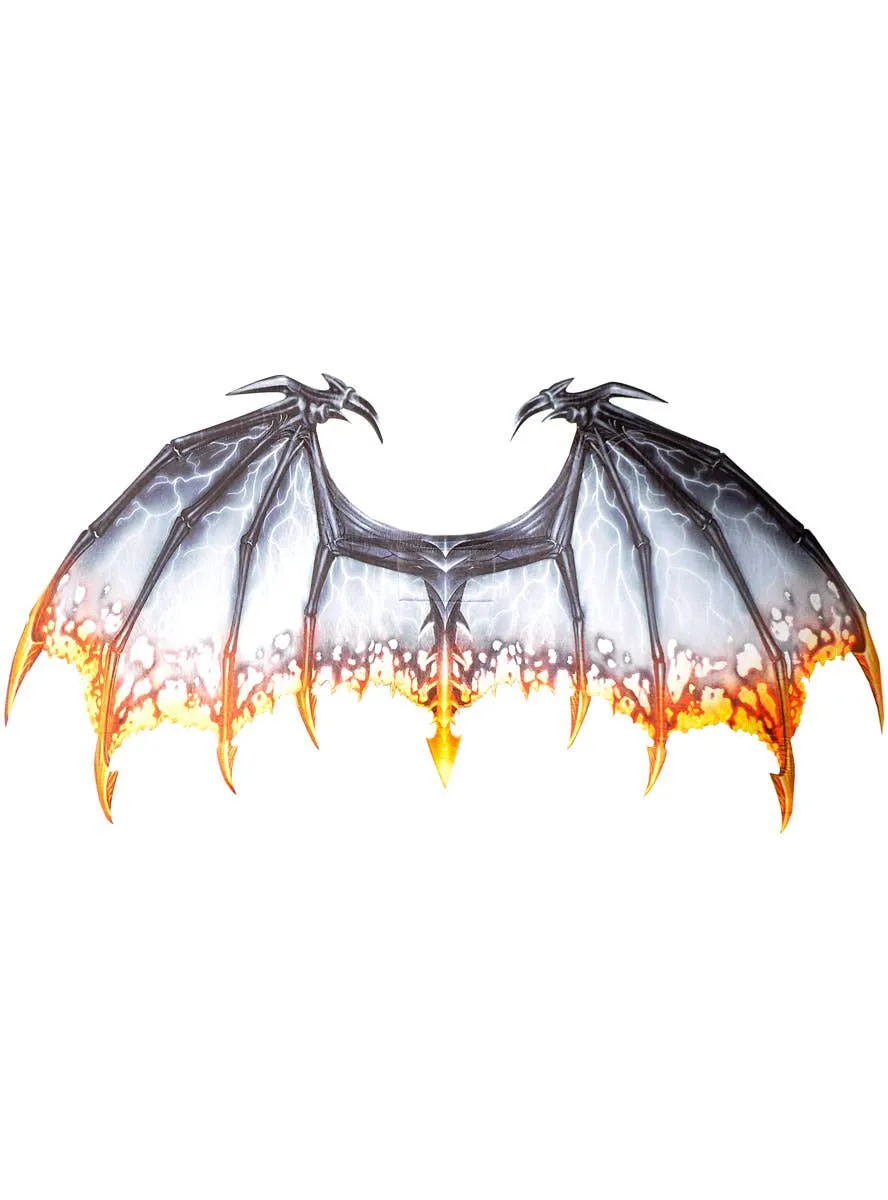 Flame Tipped 90cm Storm Dragon Costume Wings