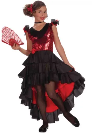 Flamenco Dancer Girls Spanish Costume