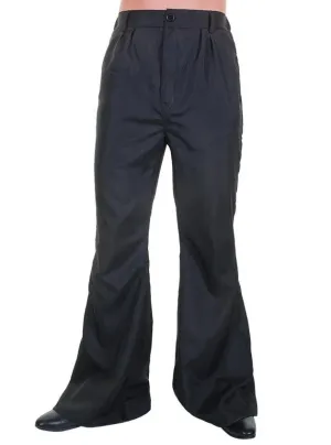 Flared Black 1970s Mens Costume Pants
